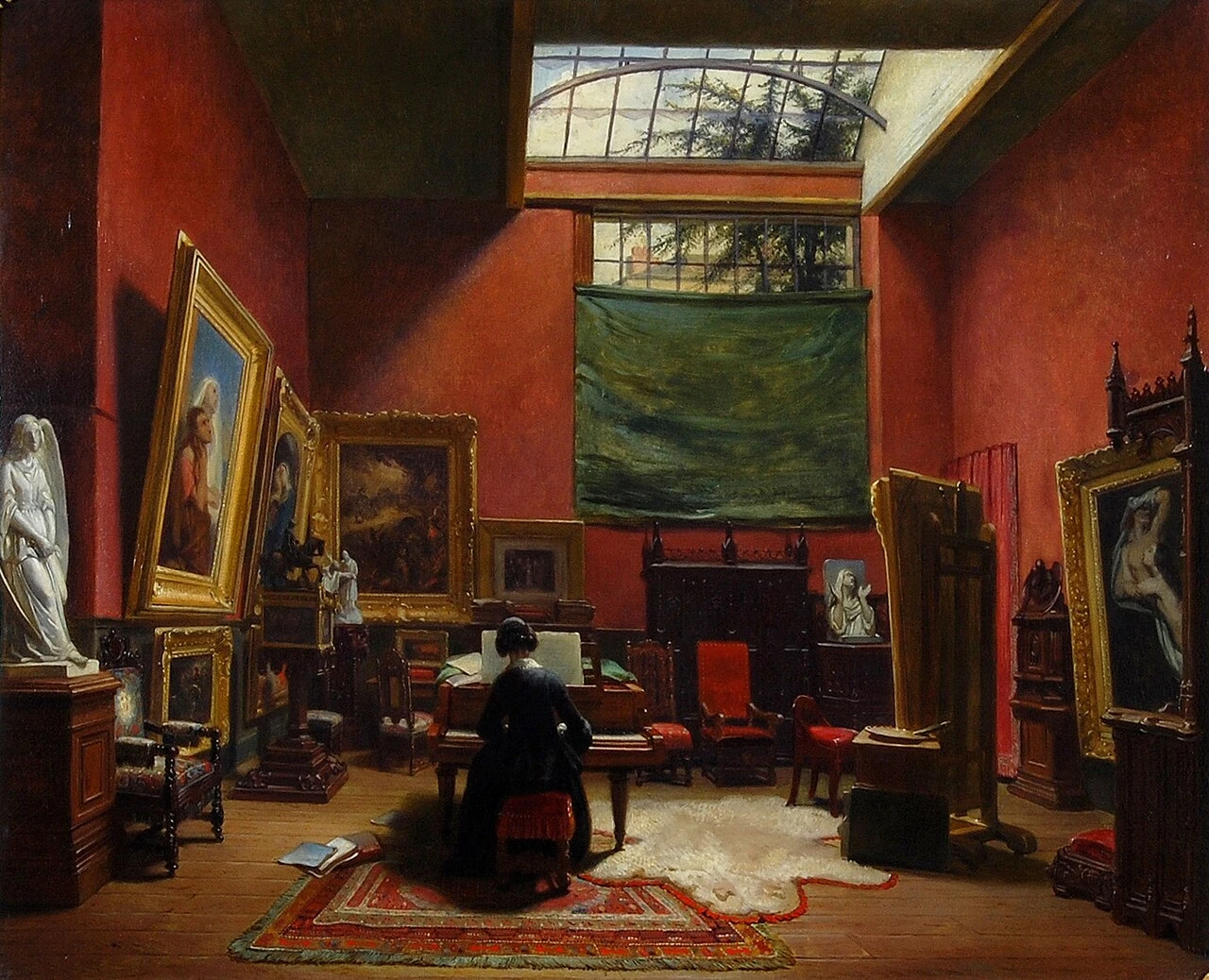 1812-Arie Johannes Lamme - Il piccolo atelier accanto alla casa di Ary Scheffer, al numero 16 di Rue Chaptal a Parigi.